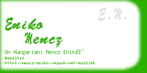 eniko mencz business card